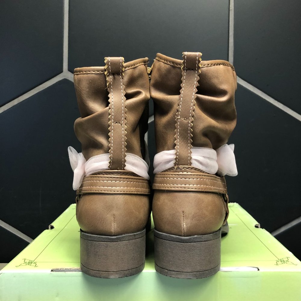 Womens Sarah Jayne Elloise Tan Bow Boots Multiple - Picture 4 of 7